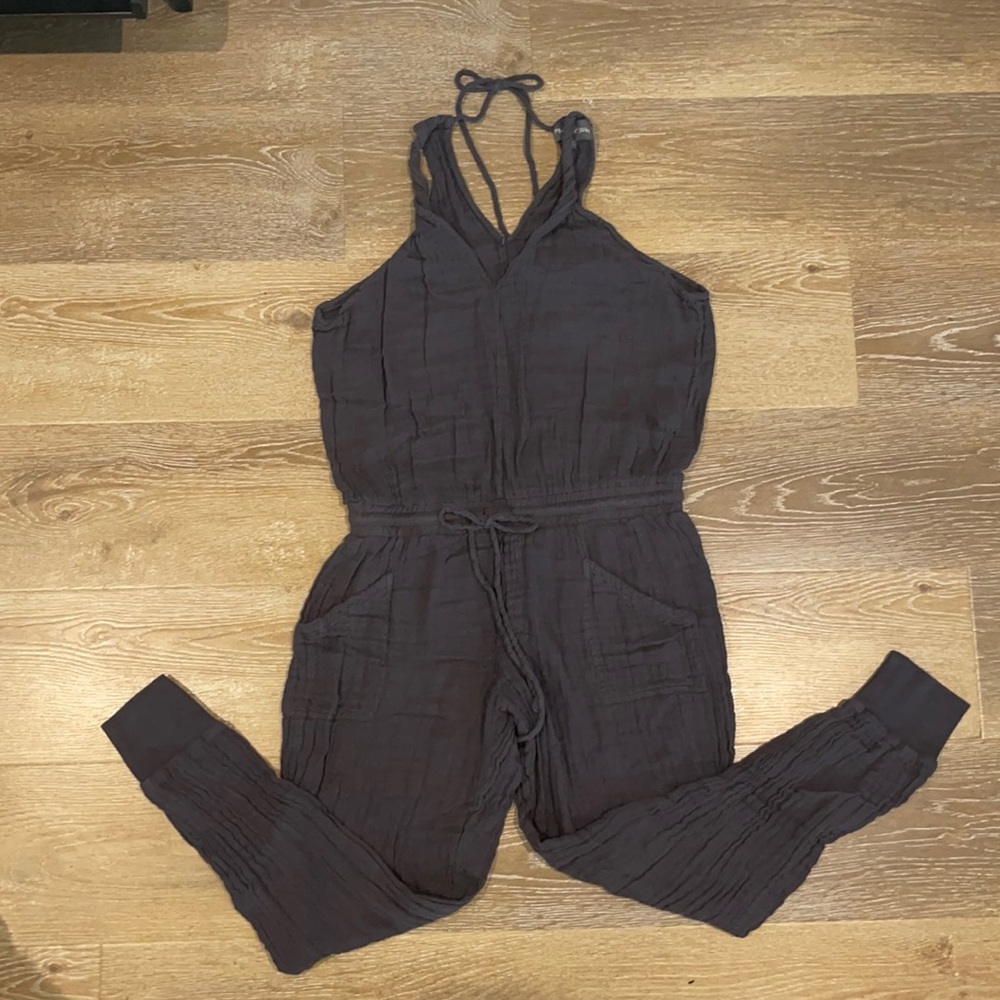 MICHAEL STARS Grey Linen Jumpsuit - M